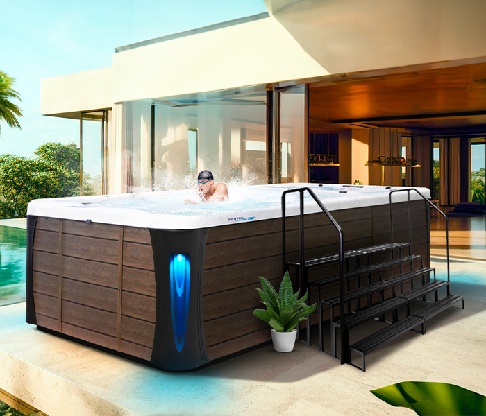 Calspas hot tub being used in a family setting - Novato